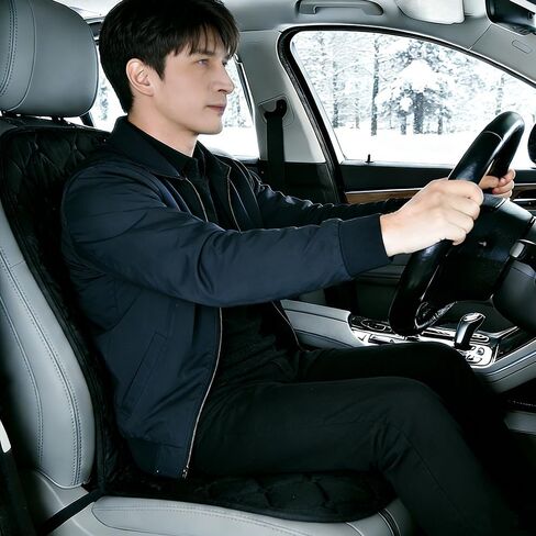 وسادة مقعد السيارة العالمية - غطاء خلفي ومقعد مريح بالكامل للسيارات والشاحنات وسيارات الدفع الرباعي والشاحنات الصغيرة (أسود، عبوة واحدة) in Kuwait