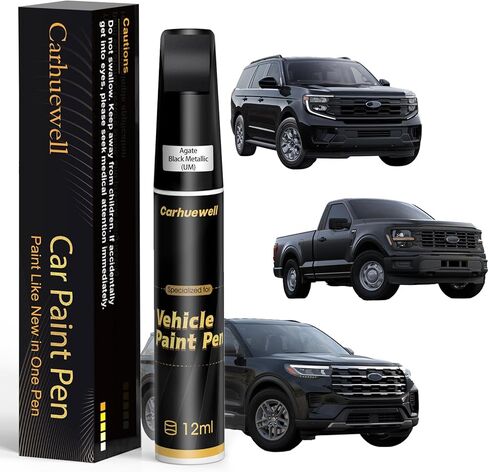 طلاء عقيق أسود معدني (UM) لسيارات فورد، قلم طلاء السيارة لإصلاح الخدوش، طلاء دقيق، تطابق اللون تمامًا لمزيل خدوش فورد للخدوش العميقة in Kuwait