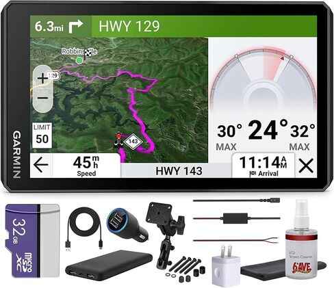 Garmin zūmo XT3، نظام تحديد المواقع العالمي للدراجات النارية الوعرة مقاس 6 بوصات، زوايا بسيطة، تخطيط طريق مخصص، ملاحة مليئة بالمغامرات، حزمة ركوب جماعية مع الملحقات in Saudi Arabia