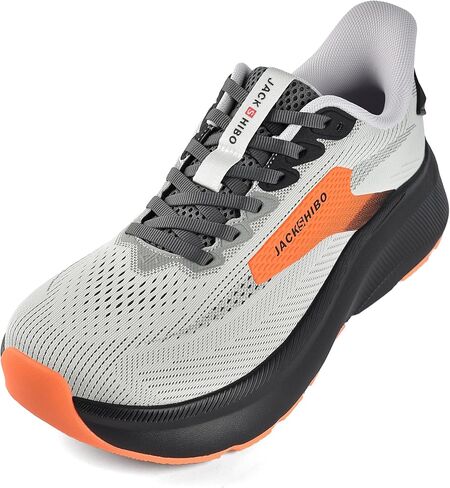 أحذية JACKSHIBO الرجالية ذات المقدمة العريضة بدون قطرة سهلة الارتداء، أحذية دعم القوس بدون استخدام اليدين مع نعل أوسط مبطن لصالة الألعاب الرياضية والمشي ورفع الأثقال والتدريب المتقاطع in Kuwait