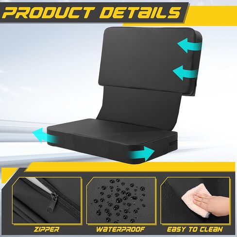 ROYALAY Go Kart Seat for Two Seater, PU Go Cart Seats 2 Person with Elastic Strap, Waterproof Go-Kart Car Double Seat Cushion, Go Kart Parts and Accessories Fit Cars, Truck, SUV, Vans in Kuwait