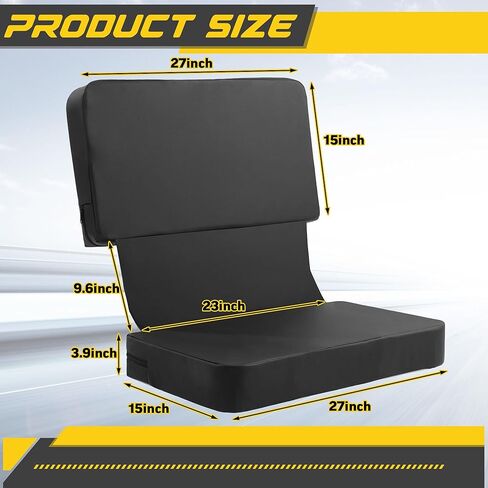 ROYALAY Go Kart Seat for Two Seater, PU Go Cart Seats 2 Person with Elastic Strap, Waterproof Go-Kart Car Double Seat Cushion, Go Kart Parts and Accessories Fit Cars, Truck, SUV, Vans in Kuwait