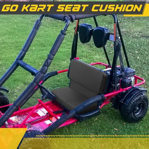 ROYALAY Go Kart Seat for Two Seater, PU Go Cart Seats 2 Person with Elastic Strap, Waterproof Go-Kart Car Double Seat Cushion, Go Kart Parts and Accessories Fit Cars, Truck, SUV, Vans in Kuwait