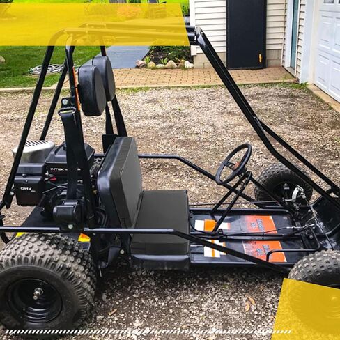 ROYALAY Go Kart Seat for Two Seater, PU Go Cart Seats 2 Person with Elastic Strap, Waterproof Go-Kart Car Double Seat Cushion, Go Kart Parts and Accessories Fit Cars, Truck, SUV, Vans in Kuwait