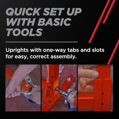 حامل أجزاء هيكل السيارة Champ® Parts Caddy Pro™ الخيار 2 مع أرفف وعجلات سفلية عميقة، وعربة فولاذية بالكامل لمحلات التصليح والكراجات، وعجلات قفل، بسعة 150 رطل لكل رف، ومطلية بمسحوق - أحمر in Kuwait