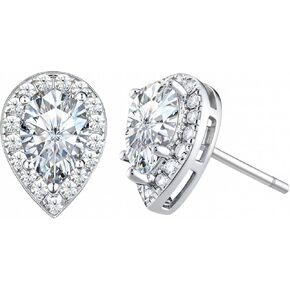 1.77CT Moissanite Stud Earrings, D Color VVS1 S925 Sterling Silver Moissanite Stud Earrings for Women Valentines Anniversary Birthday Jewelry Gifts in Saudi Arabia