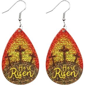 عيد الفصح انخفاض الأقراط الاكريليك لطيف الأرنب البيض الأرنب الملونة زهرة الحيوان استرخى أقراط الربيع للنساء in Kuwait