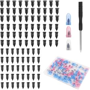 100 قطعة من مجموعة الأظافر المطاطية لإصلاح الإطارات بـ 3 أحجام، طقم سدادات الإطارات لإصلاحات الثقب في حالات الطوارئ، طقم سدادات براغي متينة في الإطارات كمجموعات إصلاح الإطارات الاحترافية مع مفك براغي in Kuwait