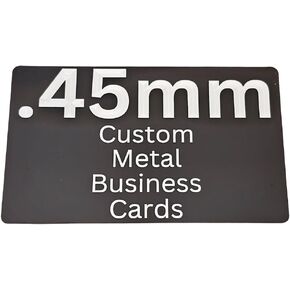 Custom Laser Engraved Metal Personalized Business Cards Front and Back Sides 3.4in x 2.1in x .45mm (100) in Kuwait