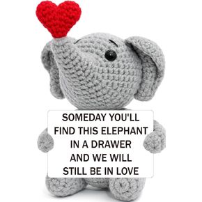 Meaningful Valentines Day Gifts for Him Her, Cute Crochet Elephant Wedding Anniversary I Love You Gift for Husband Wife Boyfriend Girlfriend, Romantic Birthday Gift for Couple in Kuwait