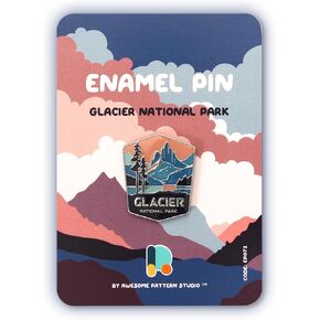 Enamel Pin - Glacier National Park. Collector’s Edition, Durable & Stylish Souvenir Pin for Backpacks, Jackets, Hats, and Accessories, National Park Lovers Gift in Saudi Arabia