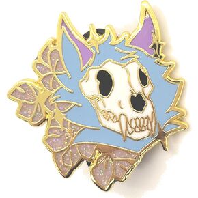 Skulldog Pink Pastel Skullsona Enamel Pin in Kuwait