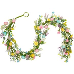 إكليل بيض عيد الفصح بطول 6 أقدام زينة عيد الفصح زهرة الربيع لهدايا عباءة ديكور المنزل وطاولة نافذة الحائط in Kuwait