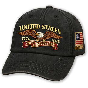 UrbanNEST Custom Embroidered United States 250th Anniversary Hat, 1776-2026 Hat, for Men, 250 Years Birthday in Kuwait