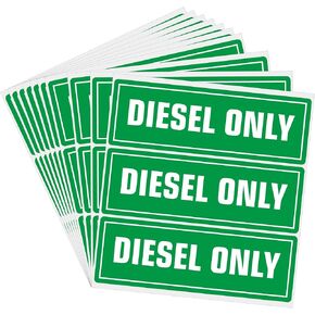 30 Pcs Diesel Only Stickers 2×6 Inch Heavy-Duty Fuel Labels for Fuel Tank, Can, Outdoor Power Equipment,Trucks, Tractors, Fuel Cans, Gas Caps - Weatherproof Tear-Resistant Without Residue in Kuwait