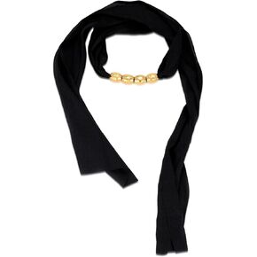 Scarf Necklace, Western Necklaces for Women, Bandana Necklace with18K Gold Bead Necklace, Boho Beach Vintage Scarf Necklaces, Western Jewelry for Women, Stylish Jewelry Gift in Saudi Arabia