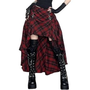 تنورة ميدي قوطية صيفية للنساء على الطراز القوطي Y2K in Kuwait