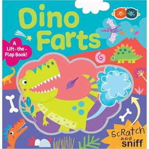 Buddy & Barney: Scratch & Sniff Book - Dino Farts - كتاب لوحي مقفى لعصور ما قبل التاريخ، ارفع الغطاء والرائحة، 7 روائح حقيقية مرحة، حسية، للأطفال بعمر 3 سنوات فما فوق in Kuwait