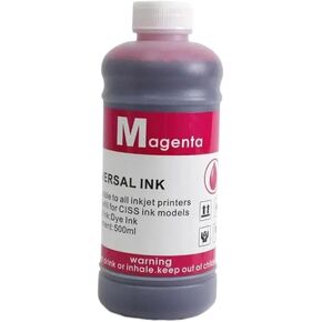 500ml Universal Ink Refill Dye Ink Compatible with Printers Using 932 933 950 951 564 364 10 82 11 862 685 952 953 954 955 905 670(500ML Dye Ink-Y) in Kuwait
