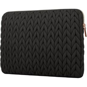 حافظة كمبيوتر محمول منتفخة، حقيبة كمبيوتر محمول محمولة لحقيبة كمبيوتر محمول مقاس 13-14 بوصة، حافظة واقية للكمبيوتر مقاس 13.3 بوصة مبطنة لجهاز MacBook Air 13/Pro 13/Pro 14، iPad، أسود in Kuwait