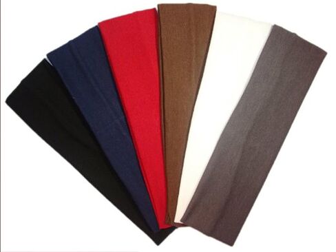 عصابات رأس قطنية مكونة من 6 قطع من عصابات الرأس المرنة المرنة والناعمة والمطاطة لليوجا للمراهقات والفتيات من كينز لورينز (6 قطع من عصابات الرأس القطنية مقاس 2 بوصة) in Kuwait