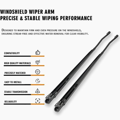 1 Pair Windshield Wiper Arm Compatible with Chevrolet GMC Cadillac 1994 1999-2002 C1500 C2500 C3500 HD K1500 K2500 K3500 Suburban Tahoe Yukon 1999-2000 Escalade Replace OE 15043063 22154888 in Kuwait