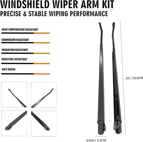 1 Pair Windshield Wiper Arm Compatible with Chevrolet GMC Cadillac 1994 1999-2002 C1500 C2500 C3500 HD K1500 K2500 K3500 Suburban Tahoe Yukon 1999-2000 Escalade Replace OE 15043063 22154888 in Kuwait