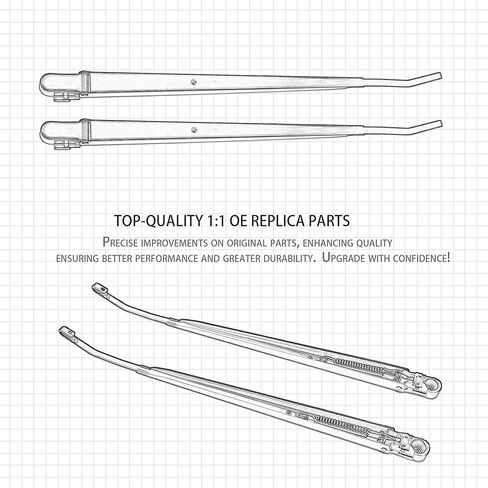 1 Pair Windshield Wiper Arm Compatible with Chevrolet GMC Cadillac 1994 1999-2002 C1500 C2500 C3500 HD K1500 K2500 K3500 Suburban Tahoe Yukon 1999-2000 Escalade Replace OE 15043063 22154888 in Kuwait