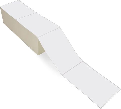 Smith Corona - 2 Stacks - Fanfold 4" x 6" Direct Thermal Labels, 4000 Labels Total, Made in The USA, for Thermal Printers (2000 Labels Per Stack) - Zebra Compatible in Saudi Arabia