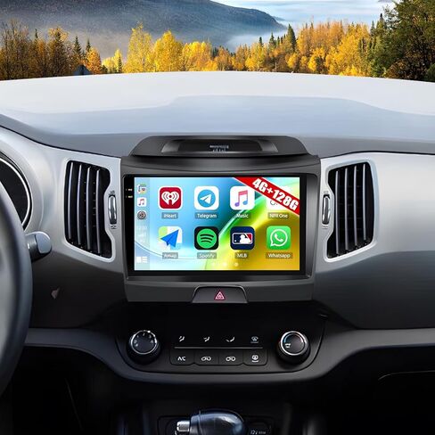 2G+32G Car Stereo Radio for Kia Sportage 2010-2016 with Wireless Apple Carplay Android Auto 9'' Android 13 Radio Touch Screen Car Radio with GPS Navigation Bluetooth WiFi FM RDS Radio HD Backup Camera in Saudi Arabia