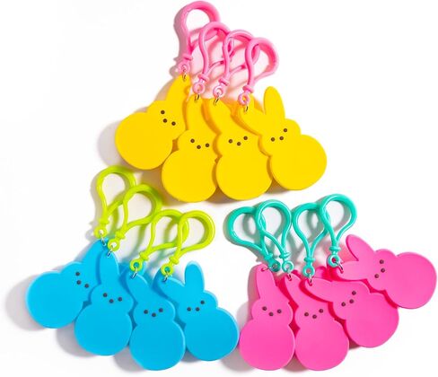 سحر أرنب عيد الفصح المضيء للأطفال من بيبس - 12 حزمة من ألعاب المشبك المتوهجة بنمط اللمحات LED بثلاثة ألوان، حشوات سلة عيد الفصح، هدايا الحفلات، جوائز الفصول الدراسية، هدايا الربيع الخالية من الحلوى in Kuwait