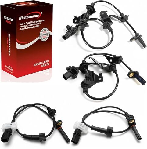 مستشعر سرعة عجلة ABS 4 قطع: أمامي خلفي يسار ويمين متوافق مع Acura 2009-2014 TSX L4 2.4L V6 3.5L، Honda 2008-2012 Accord L4 2.4L V6 3.5L، 2010-2011 Accord Crosstour V6 3.5L، 2012 CR-V L4 2.4L in Kuwait