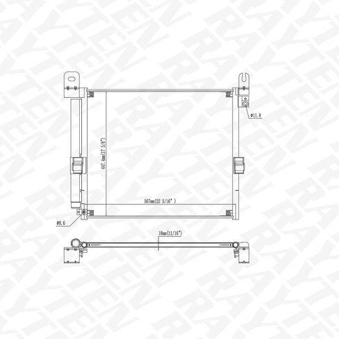 RAYTEN 73393 Condenser Compatible with Toyota Tacoma 2005-2012 2.7 L4 4.0 V6 in Saudi Arabia