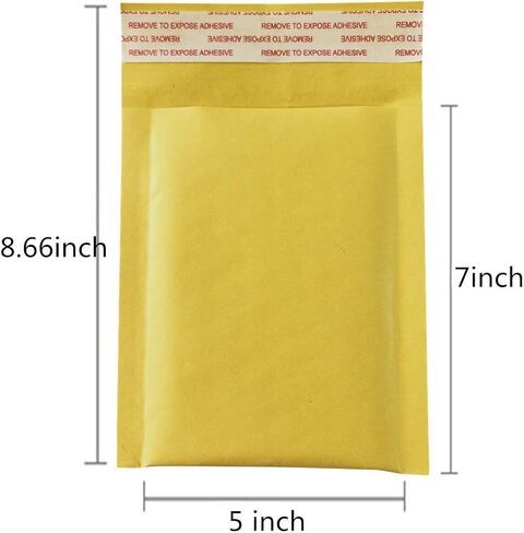 5x7 Inches Small Padded Envelopes Kraft Bubble Mailers Self Seal Shipping Envelopes Bags 50 Pack in Kuwait