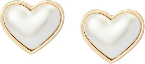 أقراط Betsey Johnson Jewelry النسائية على شكل قلب من اللؤلؤ in Saudi Arabia