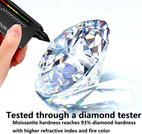 Asscher مويسانيتي وأقراط للنساء الرجال 2ct 6 مللي متر مختبر الماس مجوهرات الزفاف S925 أقراط فضية in Saudi Arabia