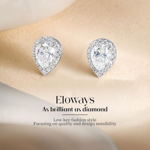 1.77CT Moissanite Stud Earrings, D Color VVS1 S925 Sterling Silver Moissanite Stud Earrings for Women Valentines Anniversary Birthday Jewelry Gifts in Saudi Arabia