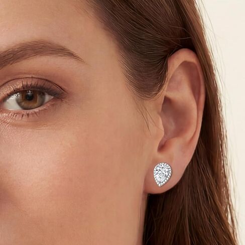 1.77CT Moissanite Stud Earrings, D Color VVS1 S925 Sterling Silver Moissanite Stud Earrings for Women Valentines Anniversary Birthday Jewelry Gifts in Saudi Arabia