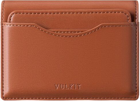 VULKIT Small Wallet for Men Leather RFID Wallet with Remove ID Window Bifold Men's Wallets with Card Holder Banknote Compartment Credit Card Wallet for Women, Black in Saudi Arabia