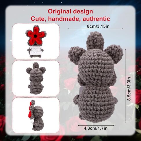 Positive Flower Crochet Doll, Handmade Emotional Crochet Support Doll with Encouragement Card Cute Knitted Flower for Friends Girls Birthday & Graduation in Saudi Arabia