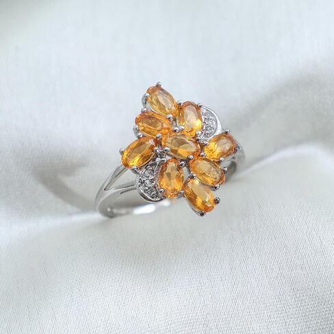 LOOKNSOURCE 925 Sterling Silver Ring Natural Mexican Fire Opal Gemstone Rings, Gemstone Jewelry For Women Anniversary Ring With Free Cotton Sarong in Saudi Arabia