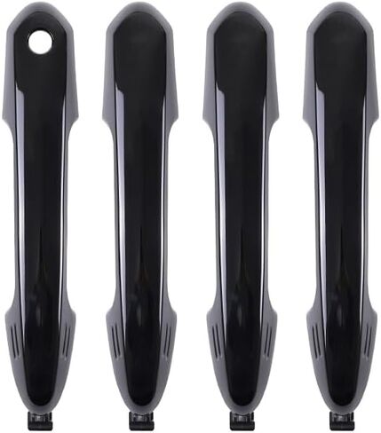 Black Painted 1 Lot Exterior Door Handle Compatible with Toyota RAV4 Highlander Sienna 2019-2024 Without Keyless Entry in Saudi Arabia