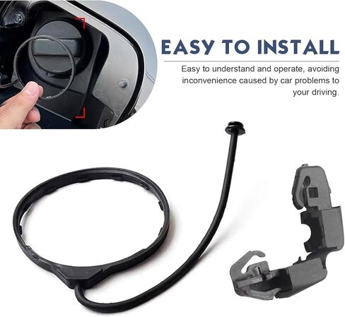 2 PCS Fuel Filler Cap Clip and Fuel Tank Cap Rope Tether, Replace OEM #17670-SJA-013 91594-SNA-A01, Compatible with Honda Accord Civic CRV in Kuwait