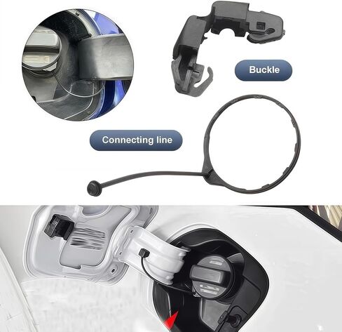 2 PCS Fuel Filler Cap Clip and Fuel Tank Cap Rope Tether, Replace OEM #17670-SJA-013 91594-SNA-A01, Compatible with Honda Accord Civic CRV in Kuwait