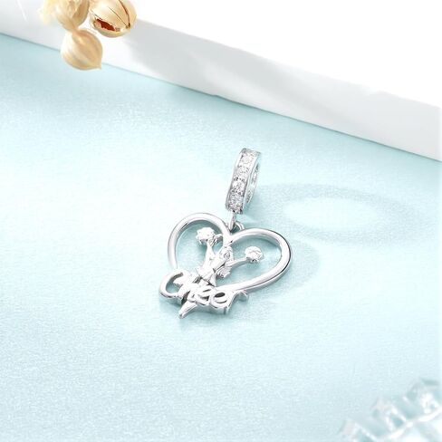 Cheer Charms for Women 925 Sterling Silver Cheer Charms for Jewelry cheerleader gifts in Saudi Arabia