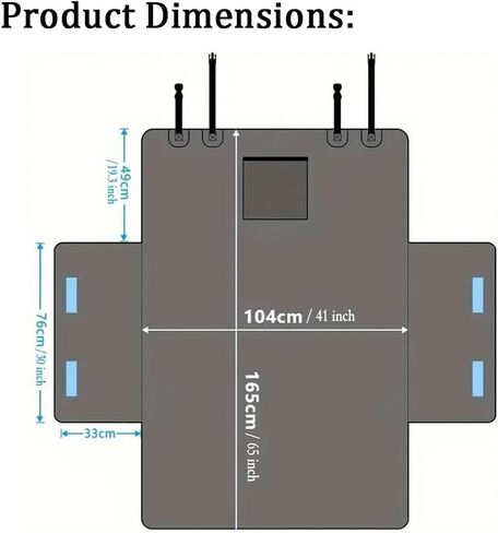 SUV Cargo Liner for Dogs for Volvo XC90 7seats 2010-2023, Waterproof Non-Slip Pet Trunk Protector Scratchproof Dog Blanket Easy to Clean in Saudi Arabia