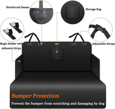 SUV Cargo Liner for Dogs for Volvo XC90 7seats 2010-2023, Waterproof Non-Slip Pet Trunk Protector Scratchproof Dog Blanket Easy to Clean in Saudi Arabia