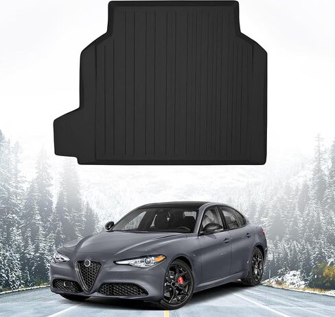 Premium Cargo Liner for Alfa Romeo Giulia 2WD & 4WD 2017-2024 - 100% Protection - Custom Fit Car Trunk Mat - All-Season Cargo Mat - 3D Shaped Laser Measured Trunk Liners in Saudi Arabia