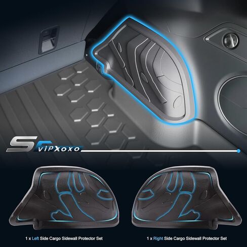واقيات جانبية للشحن (مجموعة مكونة من قطعتين) - مناسبة تمامًا لموديلات Forester Wildersness 2019-2024 - استبدال بطانة صندوق السيارة المطاطية شديدة التحمل لتصنيع المعدات الأصلية J501SSJ340 in Kuwait