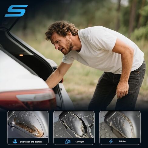 واقيات جانبية للشحن (مجموعة مكونة من قطعتين) - مناسبة تمامًا لموديلات Forester Wildersness 2019-2024 - استبدال بطانة صندوق السيارة المطاطية شديدة التحمل لتصنيع المعدات الأصلية J501SSJ340 in Kuwait